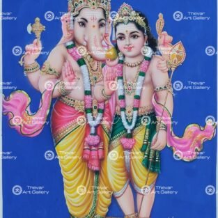 Murugan Ganesha antique vintage paintings - Thevar art gallery