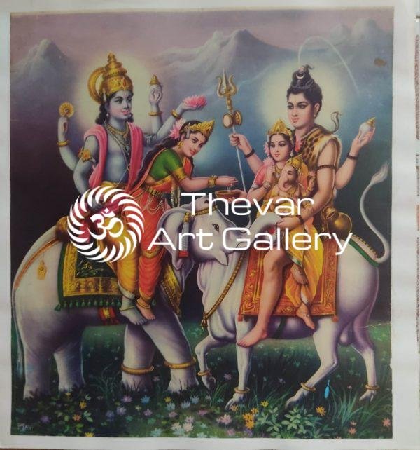 Shiva parvati - Laxmi Narayan - Thevar Art Gallery