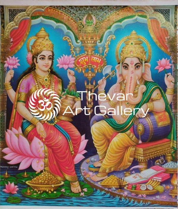 Affordable Art Painting AELGS 1B Lord Ganesha Lakshmi Canvas Painting   Amazonin Home  Kitchen