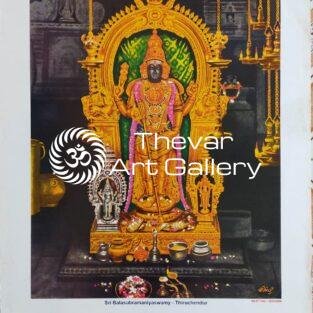 Thiruchendur Murugan vintage print - Thevar Art Gallery