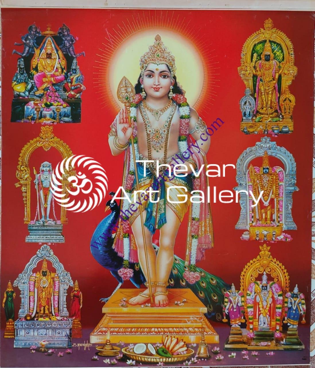 Arupadai Murugan - Thevar Art Gallery