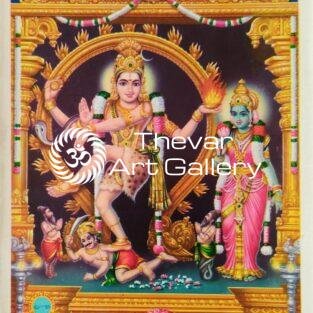 Sri Thillai Natarajar - Sivagami Ambal vintage print - Thevar art gallery
