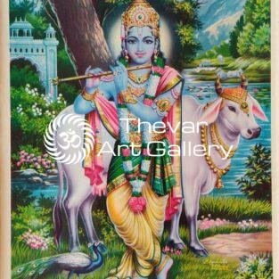 Sri Krishna vintage print - Thevar art gallery
