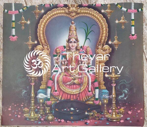 Kamakshi amman vintage print - Thevar art gallery