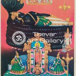 Sri Ranganathar - Sri Rangam vintage print - Thevar art gallery
