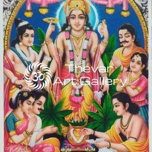 Satyanarayana Pooja vintage print - Thevar art gallery