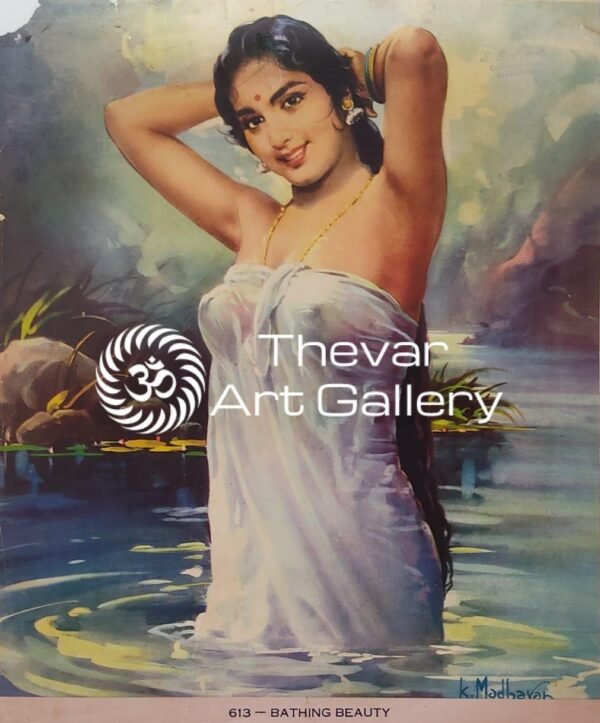 Damsel vintage print - Thevar art gallery