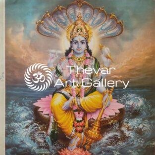 Maha Vishnu vintage print - Thevar art gallery