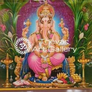 Lord Ganesha vintage print - Thevar art gallery