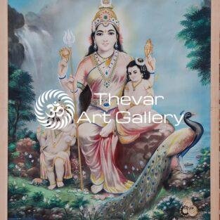 Parvati devi antique vintage paintings - Thevar art gallery