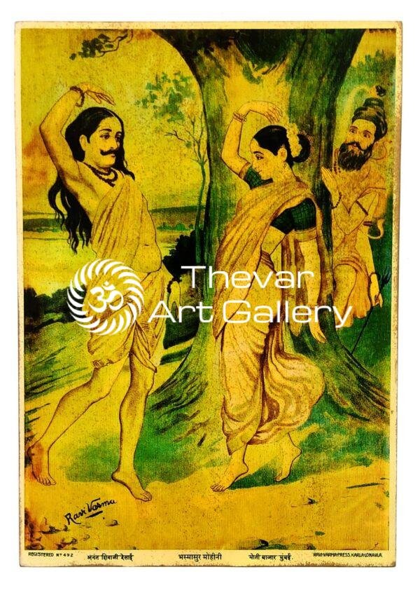 Mohini Bhamasura antique vintage print - Thevar art gallery