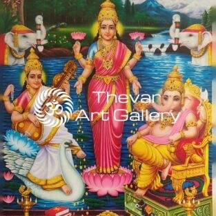 Diwali Puja antique vintage prints - Thevar art gallery