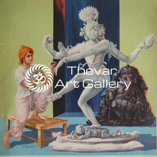 Master Sculpture antique Vintage print - Thevar art gallery