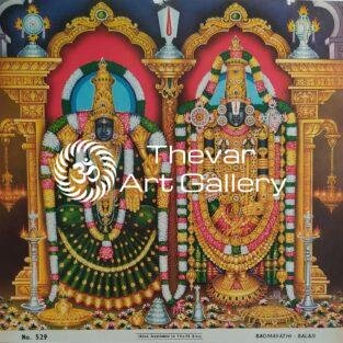 Venkateswara Padmavati antique Vintage print - Thevar art gallery