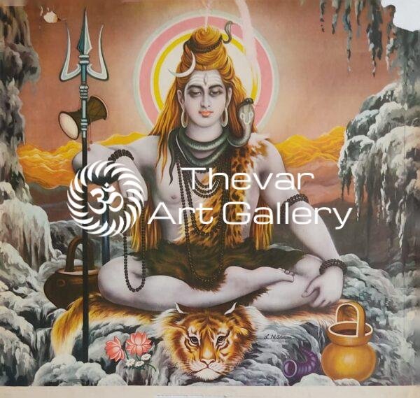 Shiva antique Vintage print - Thevar art gallery