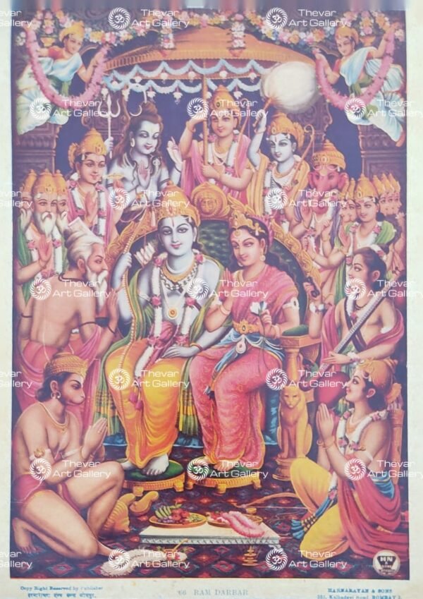 Artist B.G.Sharma antique Vintage print - Thevar art gallery