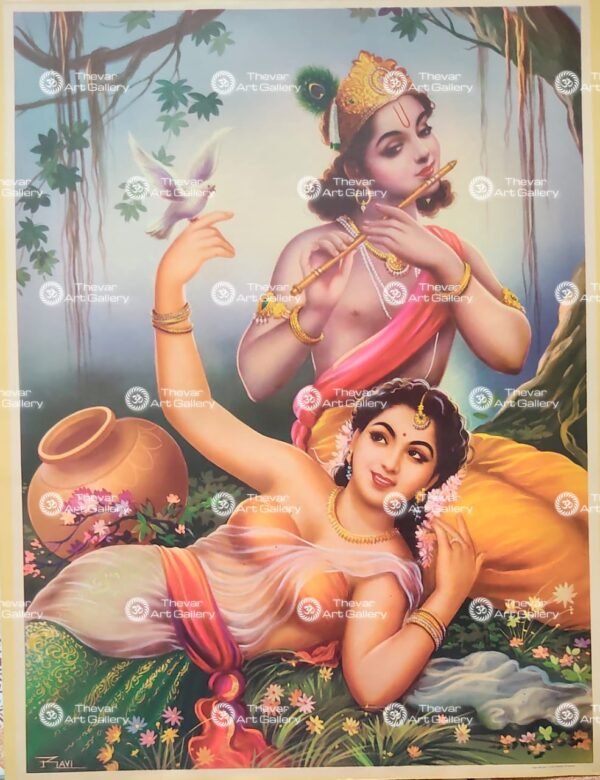 Artist Ravi antique Vintage print - Thevar art gallery