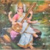 Saraswati antique Vintage print - Thevar art gallery