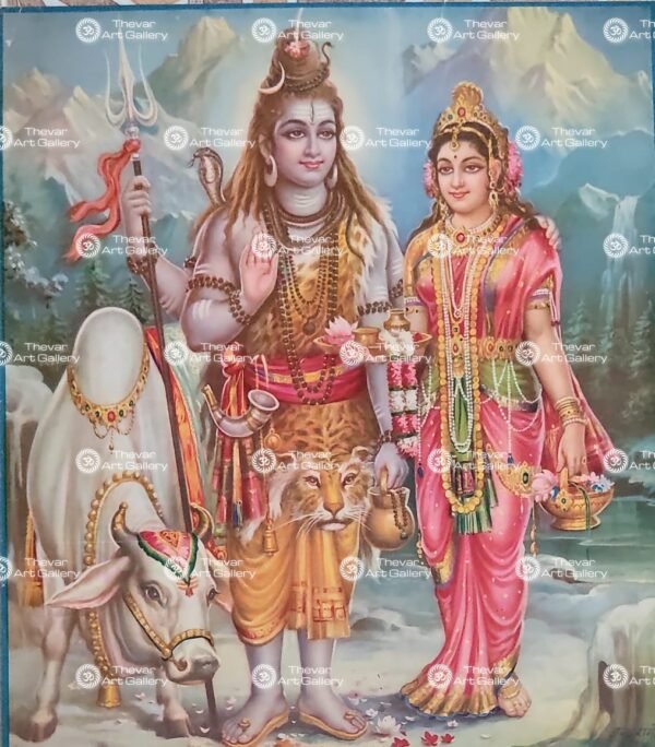 Artist Indra Sharma antique Vintage print - Thevar art gallery