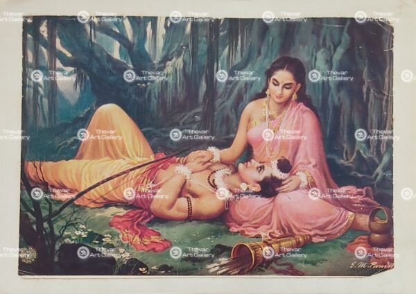 Artist S.M.Pandit antique Vintage print - Thevar art gallery